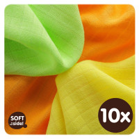 Bamboo muslins XKKO BMB 30x30 - Colours MIX 10x9pcs (Wholesale packaging)