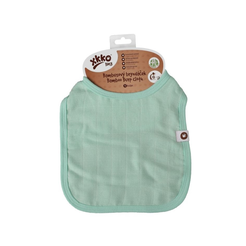 Bamboo Burp Cloth XKKO BMB - Mint 3x1ps (Wholesale packaging)