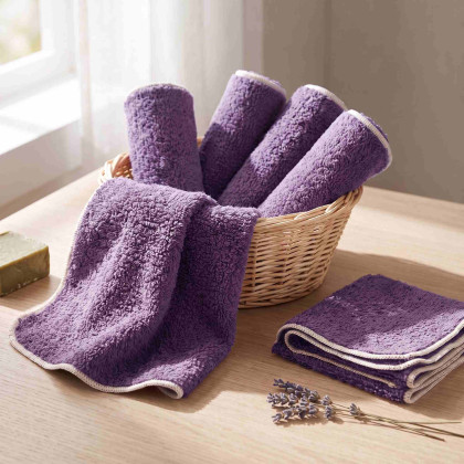 Organic cotton terry wipes XKKO Organic 21x21 - Lavender Aura