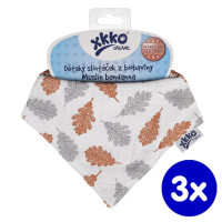 Organic Cotton Muslin Bandana XKKO Organic - Oak 3x1ps (Wholesale pack.)