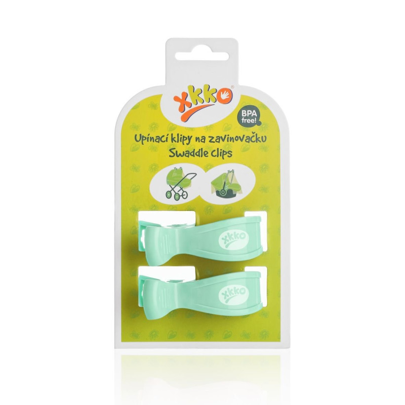 Pram Clips XKKO - Mint 5x2ps (Wholesale pack.)