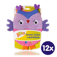 XKKO Cotton Bath Glove - Owl 2 12x1ps (Wholesale pack.)