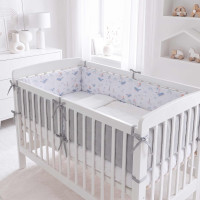 Crib Liner 360cm XKKO LUX - Sky Whale