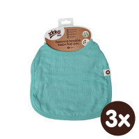 Bamboo Burp Cloth XKKO BMB - Turquoise 3x1ps (Wholesale packaging)
