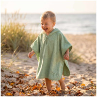 Organic cotton terry Poncho XKKO Organic - Mint Stars