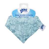 Organic Cotton Muslin Bandana XKKO Organic - Safari Mountain Spring