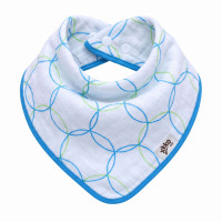 Bamboo bandana XKKO BMB - Cyan Circles 3x1ps Wholesale packing