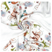Bamboo muslins XKKO BMB 30x30 Digi - ZOO on the Road MIX 9pcs
