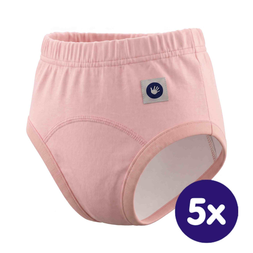 Organic Cotton Training pants XKKO Organic - Baby Pink 5x1ps (Wholesape pack.)