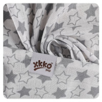 Bamboo muslin towel XKKO BMB 90x100 - LIttle Stars Silver