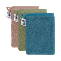 Organic cotton Terry Bath Glove XKKO Organic - Mountain Spring MIX
