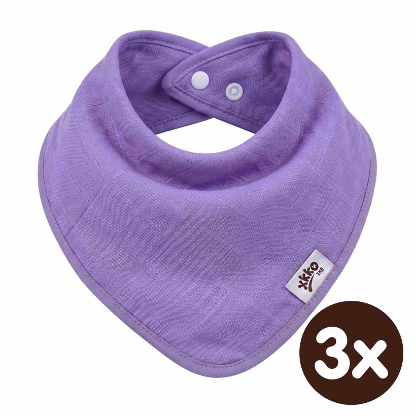 Bamboo bandana XKKO BMB - Lilac 3x1ps Wholesale packing