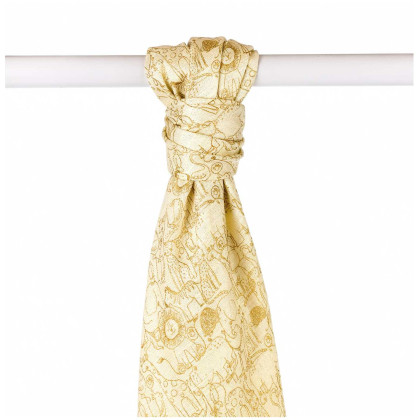 Bamboo muslin towel XKKO BMB 90x100 - Safari Honey Mustard