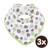Bamboo bandana XKKO BMB - Lime Spirals 3x1ps Wholesale packing