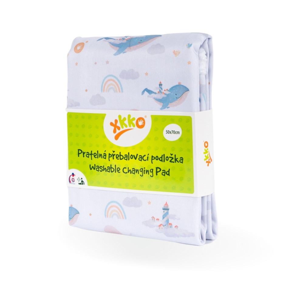 Washable Changing Pad XKKO 50x70 Sky Whale