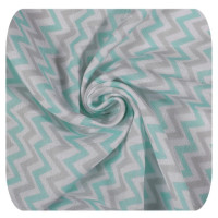 Bamboo swaddle XKKO BMB 120x120 - Mint Chevron