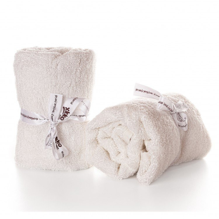 Bamboo washcloths XKKO BMB 60x60 - Natural 10x2ps (Wholesale pack.)