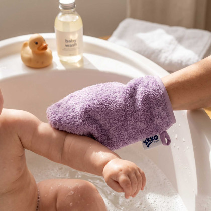 Organic cotton Terry Bath Glove XKKO Organic - Lavender Aura