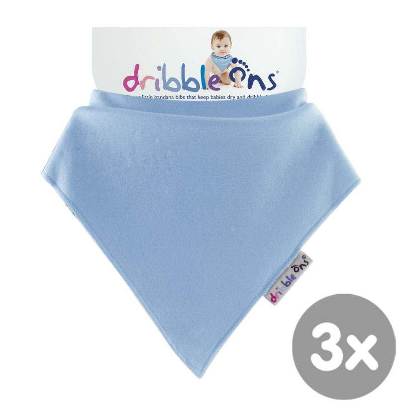 Dribble Ons Baby Blue 3x1ps (Wholesale pack.)