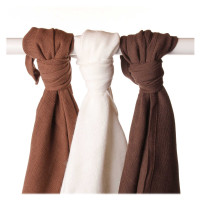 Bamboo muslins XKKO BMB 70x70 - Choco MIX 3pcs