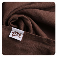 Bamboo muslin towel XKKO BMB 90x100 - Dark Choco 10x1pcs (Wholesale packaging)