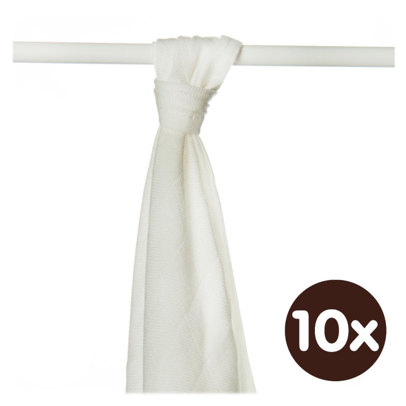 Bamboo muslin towel XKKO BMB 90x100 - Natural 10x1pcs (Wholesale packaging)