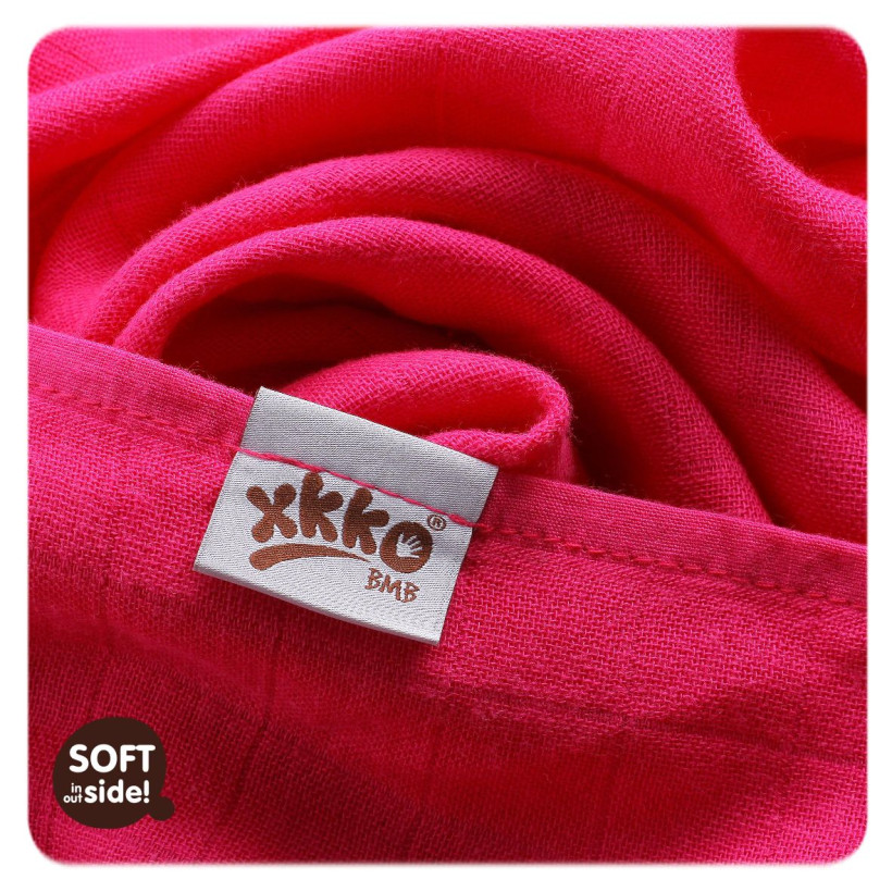 Bamboo muslins XKKO BMB 70x70 - Magenta 10x3pcs (Wholesale packaging)