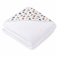 Hooded bamboo terry towel XKKO BMB 90x90 - Butterflies