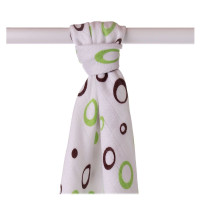 Bamboo muslin towel XKKO BMB 90x100 - Lime Bubbles