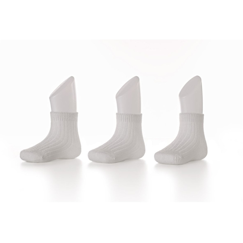 Bamboo Socks XKKO BMB - White 12-24m