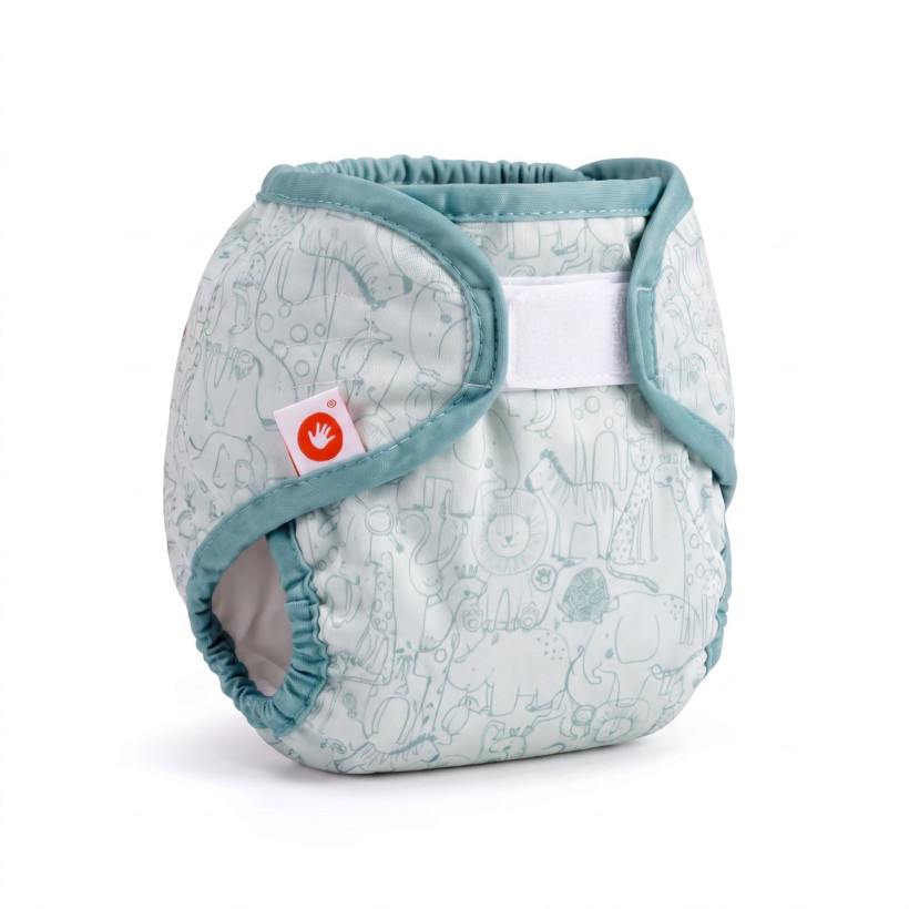 XKKO Diaper Cover Newborn - Safari Granite Green