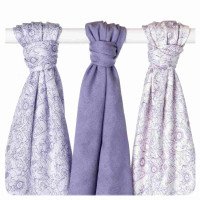 Bamboo muslins XKKO BMB 70x70 - Safari Lavender Aura MIX 3pcs