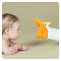 XKKO Cotton Bath Glove - Owl 2 12x1ps (Wholesale pack.)