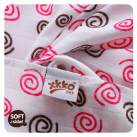 Bamboo muslins XKKO BMB 70x70 - Spirals&Bubbles Magenta MIX 10x3pcs (Wholesale packaging)