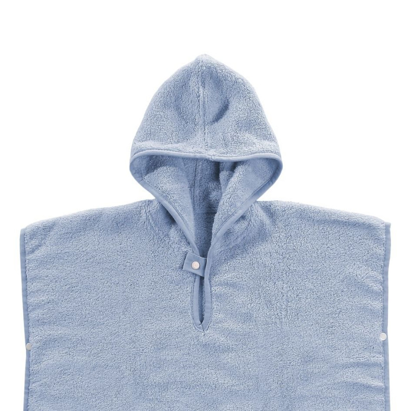 Organic cotton terry Poncho XKKO Organic - Baby Blue Stars 5x1ps (Wholesale pack.)