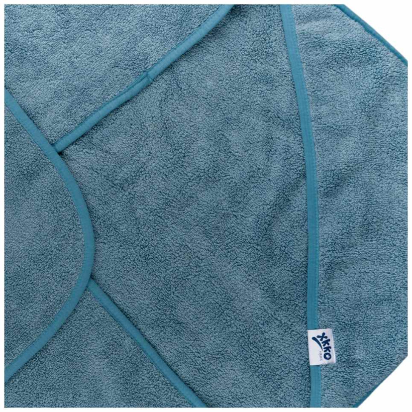 Hooded terry bath towel XKKO Organic 90x90 - Mountain Spring