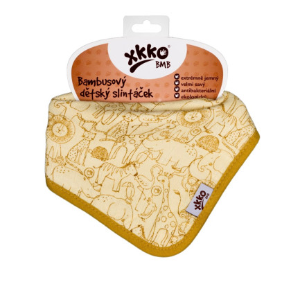 Bamboo bandana XKKO BMB Safari - Honey Mustard