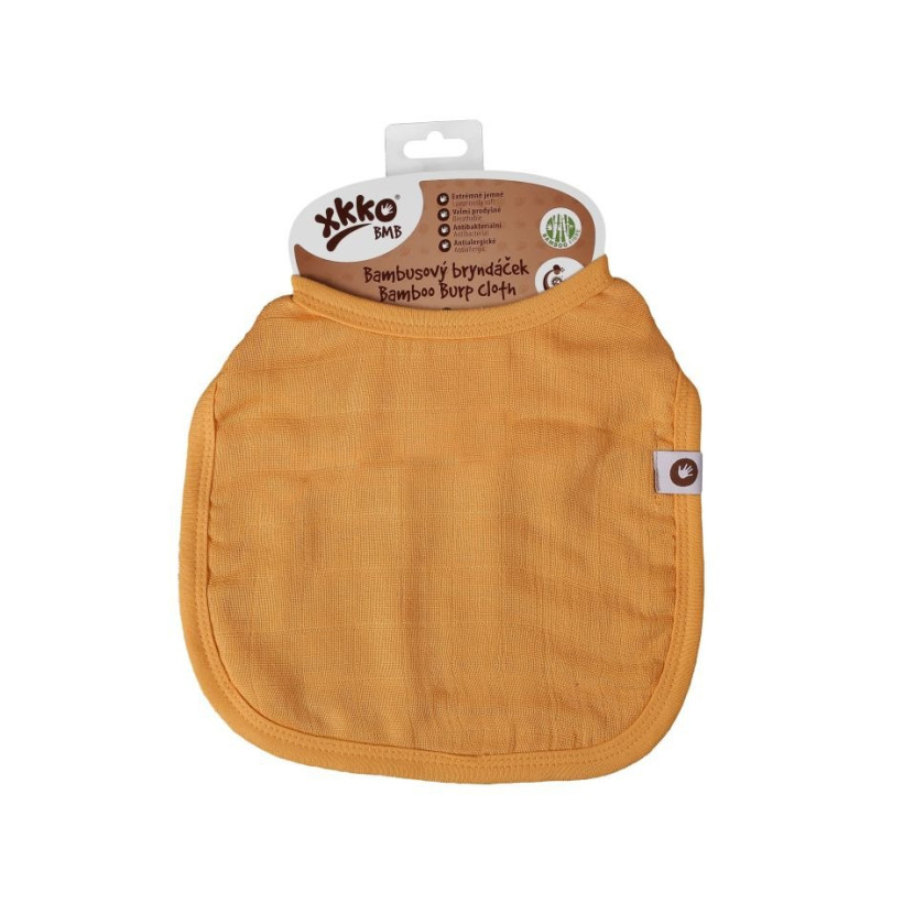 Bamboo Burp Cloth XKKO BMB - Orange 3x1ps (Wholesale packaging)