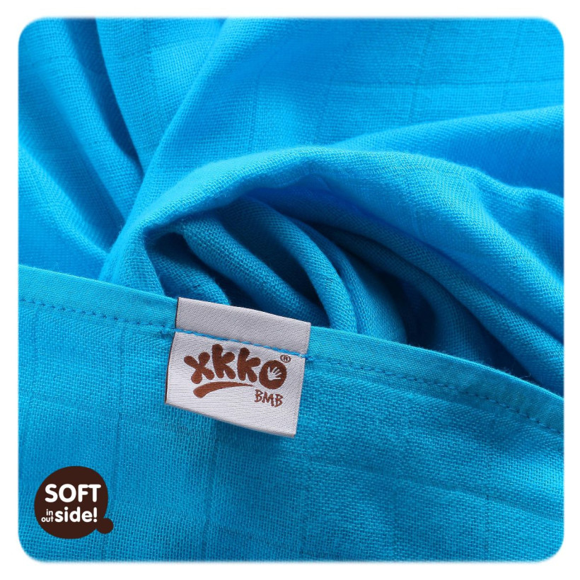 Bamboo muslins XKKO BMB 70x70 - Cyan Choco MIX 3pcs