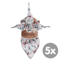 Bamboo cuddly toy XKKO BMB - Flowers&Birds Girls 5x1ps (Wholesale packaging)