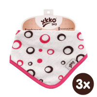 Bamboo bandana XKKO BMB - Magenta Bubbles 3x1ps Wholesale packing