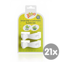 Pram Clips XKKO - White 21x2ps (Wholesale pack.)