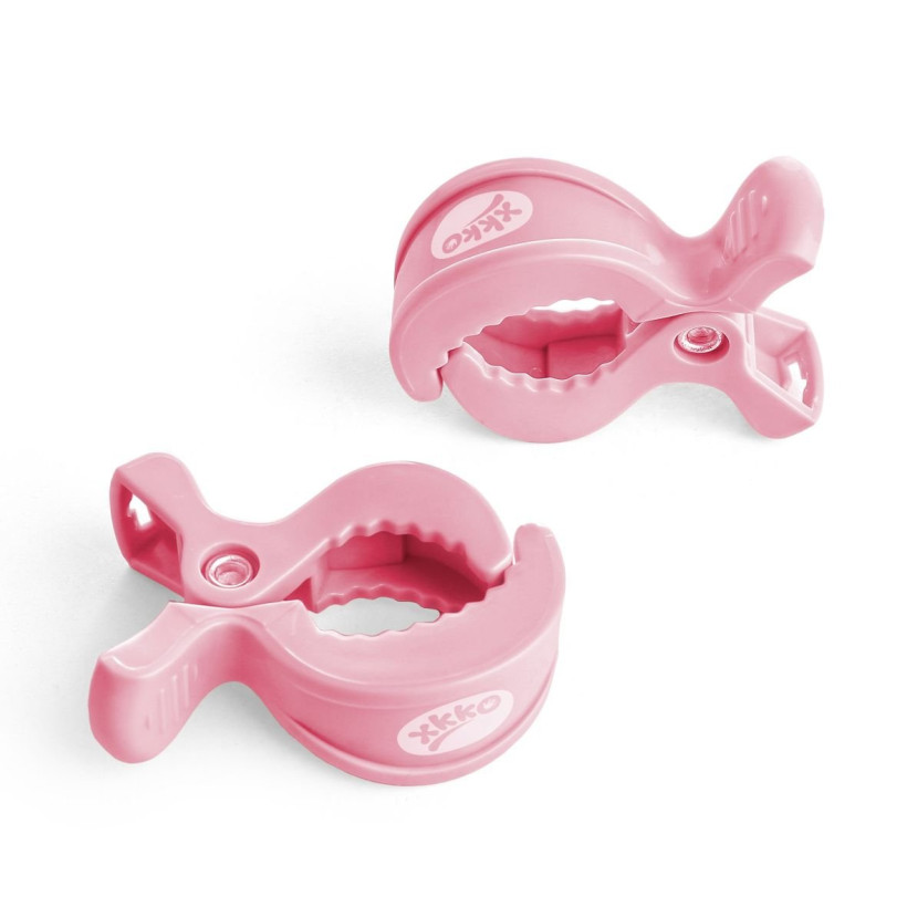 Pram Clips XKKO - Baby Pink 5x2ps (Wholesale pack.)