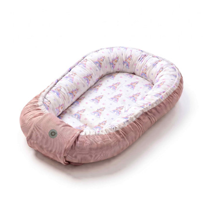 Double-sided Baby Nest XKKO LUX - Unicorns