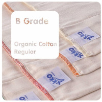 B Grade Prefolded Diapers XKKO Organic - Regular Natural 10pcs