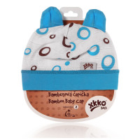 Bamboo Baby Hat XKKO BMB - Cyan Bubbles