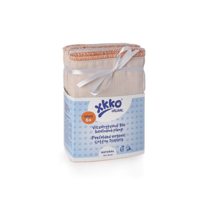 Prefolded Diapers XKKO Organic - Infant Natural