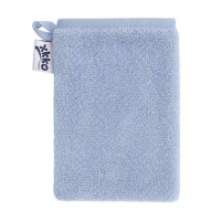 Organic cotton Terry Bath Glove XKKO Organic - Baby Blue 5x1ps (Wholesale pack.)