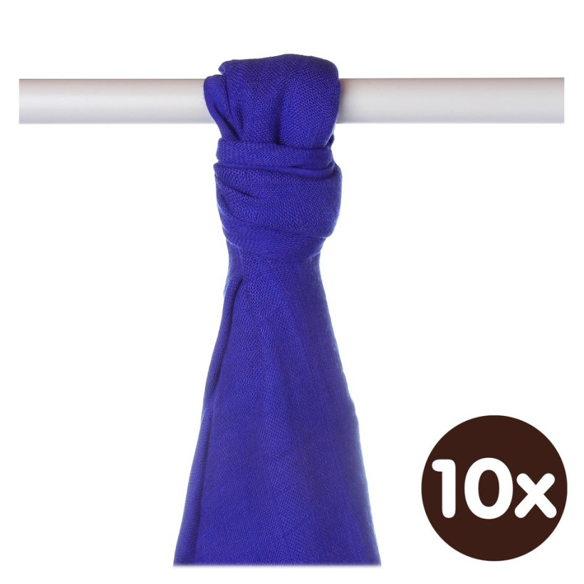 Bamboo muslin towel XKKO BMB 90x100 - Ocean Blue 10x1pcs (Wholesale packaging)