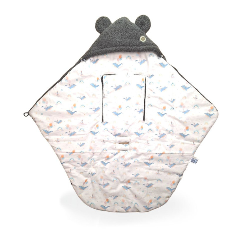 Winter Car Seat Wrap XKKO LUX - Sky Whale
